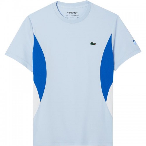 Camiseta Lacoste Novak Djokovic Azul Claro Camiseta Lacoste Novak Djokovic Azul Claro
