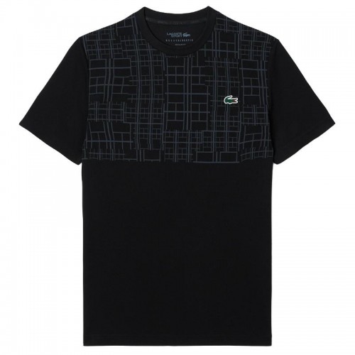 Camiseta Lacoste Novak Djokovic Ultra Dry Negro Camiseta Lacoste Novak Djokovic Ultra Dry Negro