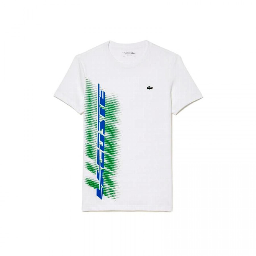 T-shirt Lacoste Sport Brand Contrast Bianco  Offerta + Economico