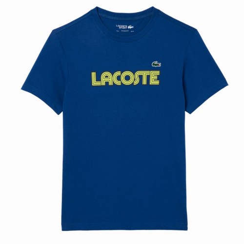Camiseta Lacoste Sport Punto Azul Marino Amarillo Camiseta Lacoste Sport Punto Azul Marino Amarillo