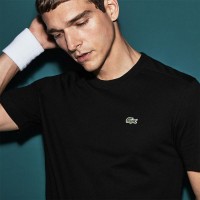 Camiseta Lacoste Sport Regular Fit Negro  Oferta + Barato