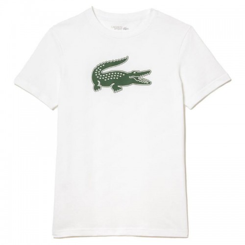 Camiseta Lacoste Sport Transpirable Blanco Verde Camiseta Lacoste Sport Transpirable Blanco Verde