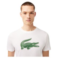 T-shirt traspirante Lacoste Sport Bianco Verde