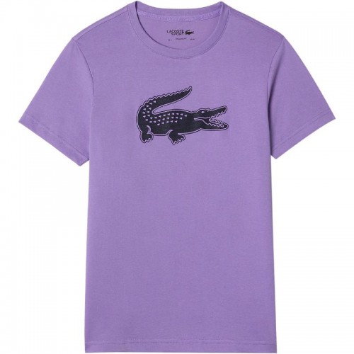 Camiseta Lacoste Sport Transpirable Morado Negro Camiseta Lacoste Sport Transpirable Morado Negro