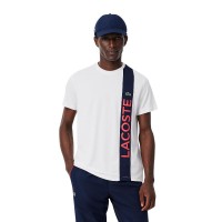 Lacoste Sport Ultra Dry Maglietta Blu Navy Bianco  Offerta + Economico