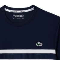 Lacoste Ultra Dry White Navy Blue T-Shirt  Offer + Cheap