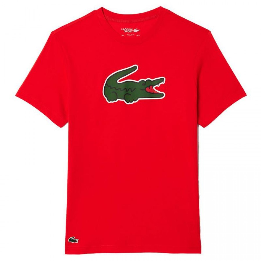Camiseta Lacoste Ultra Dry Rojo  Oferta + Barato