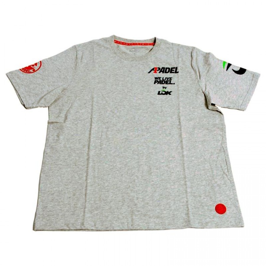 Camiseta Lok A1 Padel Bridger Gris Melange  Oferta + Barato