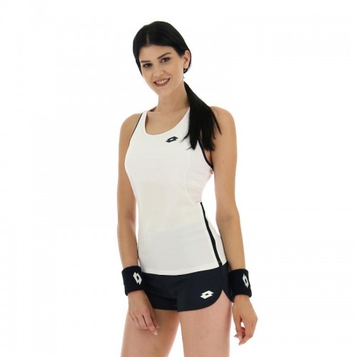 Camiseta Lotto Squadra II Blanco Negro Mujer Camiseta Lotto Squadra II Blanco Negro Mujer