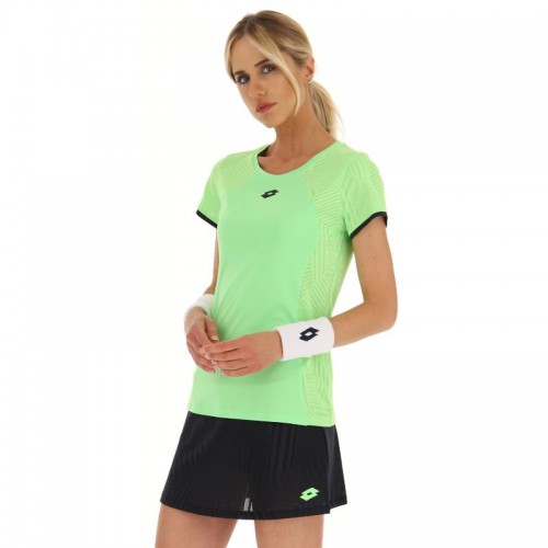 Camiseta Lotto Superrapida V Verde Manzana Mujer Camiseta Lotto Superrapida V Verde Manzana Mujer