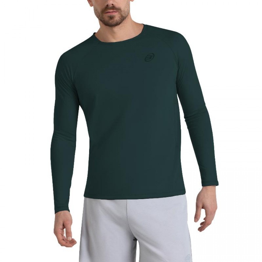 Camiseta Manga Larga Bullpadel Amer Verde Oscuro