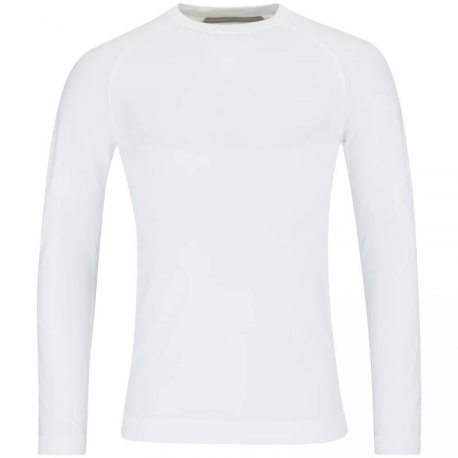 Long Sleeve Head Flex Seamless White T-Shirt  Offer + Cheap