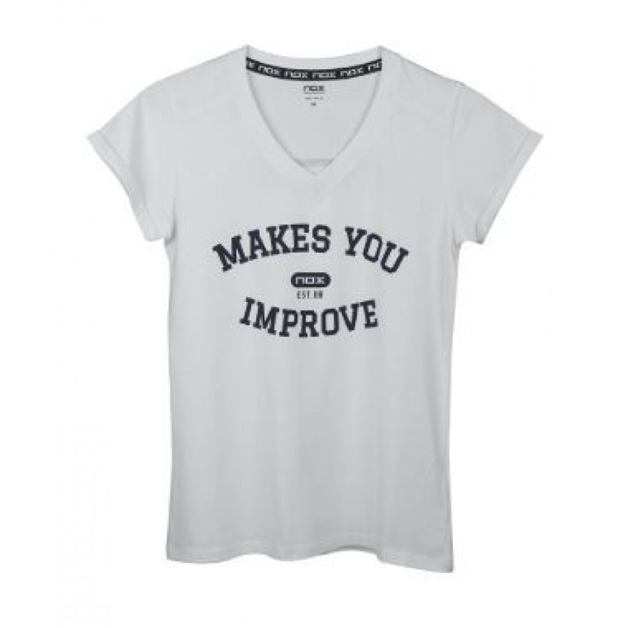 Camiseta Nox Mujer Basic Blanco  Oferta + Barato