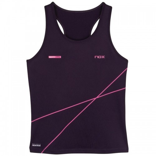 Camiseta Nox Pro Morado Oscuro Rosa Mujer