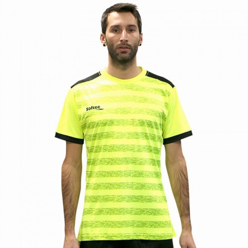 Camiseta Softee Leader Amarillo Fluor Negro Camiseta Softee Leader Amarillo Fluor Negro