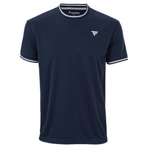 T-shirt bleu marine de l?équipe Tecnifibre Team Tech