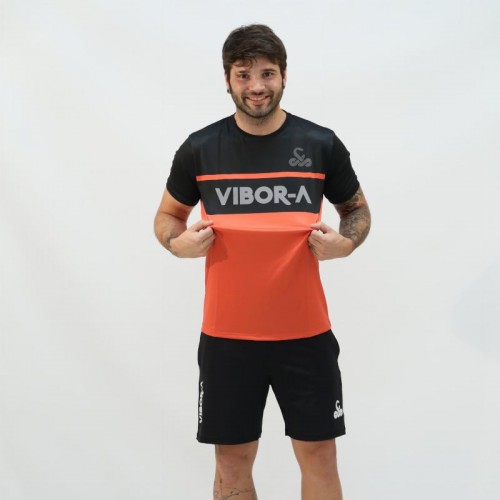 Camiseta Vibora Hydra Pro Negro Rojo Camiseta Vibora Hydra Pro Negro Rojo