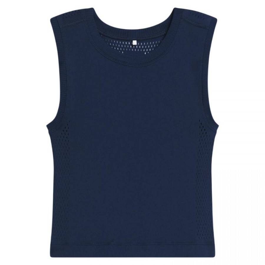 T-shirt femminile Wilson Pro blu navy senza cuciture