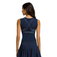T-shirt femminile Wilson Pro blu navy senza cuciture