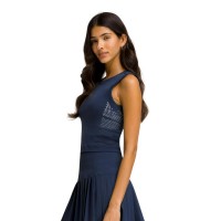 T-shirt femminile Wilson Pro blu navy senza cuciture
