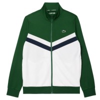 Lacoste Green White Tennis Jacket  Offer + Cheap
