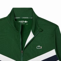 Lacoste Green White Tennis Jacket  Offer + Cheap