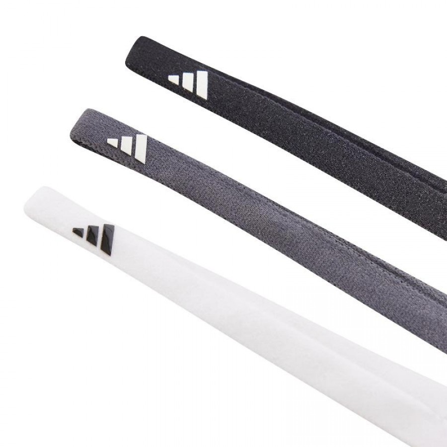 Adidas Fitas Preto Cinza Branco 3 Unidades  Oferta + Barato