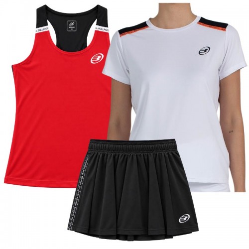 Conjunto Bullpadel Adventure Journey W Court 26I Cereza Negro x3