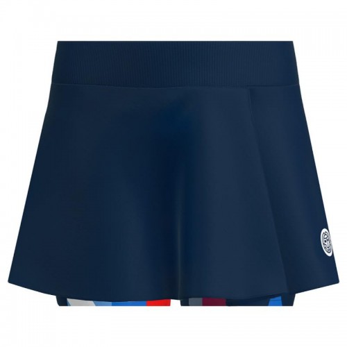 Badu Bidi Skirt New York Printed Wavy Dark Blue Red Badu Bidi Skirt New York Printed Wavy Dark Blue Red
