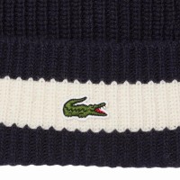 Lacoste Navy Blue White Wool Hat  Offer + Cheap