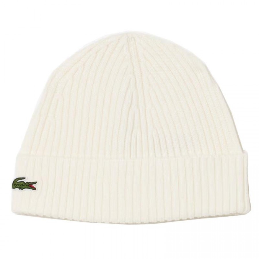 Gorro Lacoste Lana Blanco  Offer + Cheap