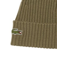 Gorro Lacoste Lana Verde Kaki  Offer + Cheap