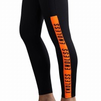Leggings Endless Syncro Nero Arancio  Offerta + Economico