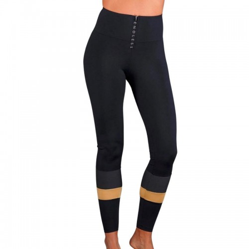 Mallas Endless Zip Negro Oro Mallas Endless Zip Negro Oro