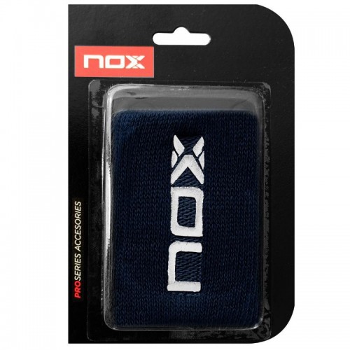 Munequeras Nox Blue Logo White 2 Units Munequeras Nox Blue Logo White 2 Units
