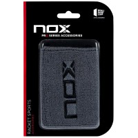 Munequeras Nox Gris Logo Negro 2 Unidades  Oferta + Barato