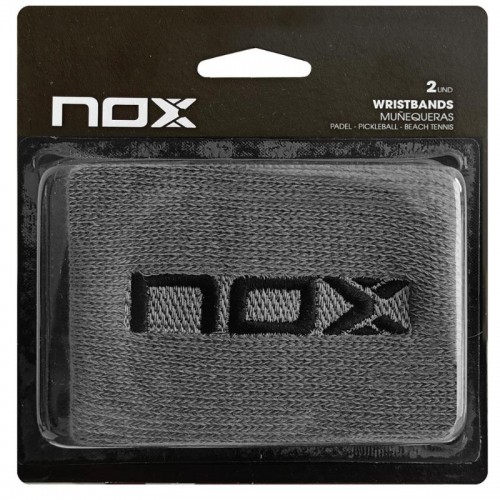 Munequeras Nox Grey Logo Black 2 Units Munequeras Nox Grey Logo Black 2 Units