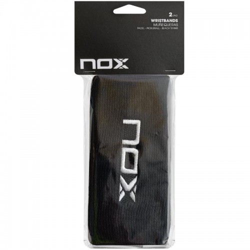 Munequeras Nox Long Black Logo White 2 Units Munequeras Nox Long Black Logo White 2 Units