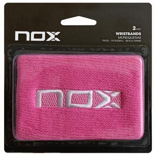Munequeras Nox Rosa Logo White 2 Units Munequeras Nox Rosa Logo White 2 Units