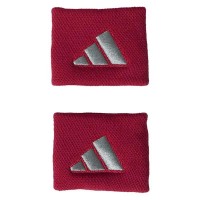 Munequeras Adidas Cortas Rojo Gris 2 Unidades  Oferta + Barato