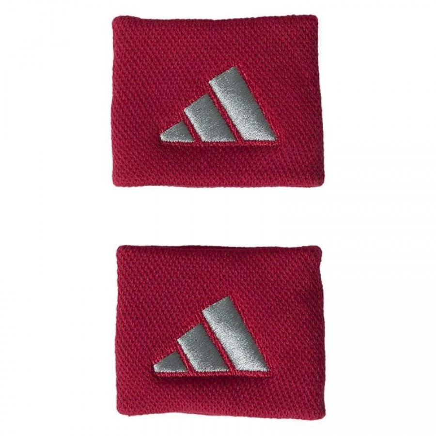 Munequeras Adidas Cortas Rojo Gris 2 Unidades  Oferta + Barato