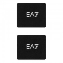 Muñequeras Armani EA7 Tennis Pro Largas Negro Blanco 2 Unidades