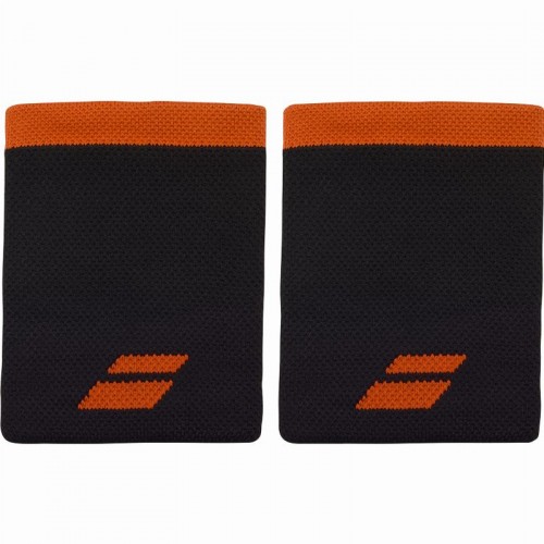 Muñequeras Babolat Logo Jumbo Negro Rojo 2 Unidades