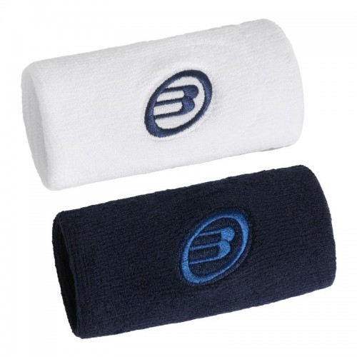 Muñequeras Bullpadel BPMU262 I Blanco Azul Marino 2 Unidades