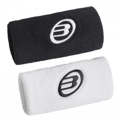 Muñequeras Bullpadel BPMU262 I Negro Blanco 2 Unidades