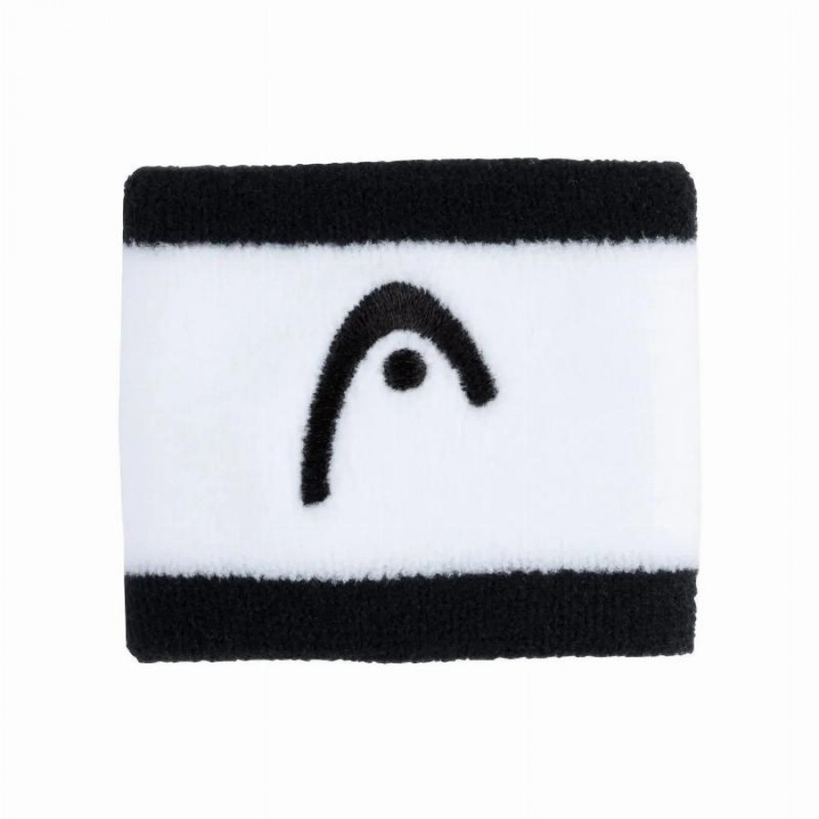 Munequeras Head Striped 2.5 Negro Blanco 2 Unidades  Oferta + Barato