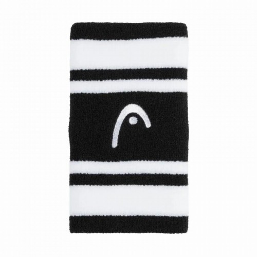 Munequeras Head Striped 5 Negro Blanco 2 Unidades Munequeras Head Striped 5 Negro Blanco 2 Unidades