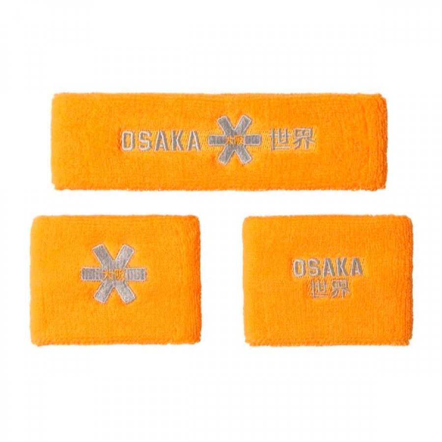 Munequeras Osaka Set 2.0 Naranja Gris 2 Unidades  Oferta + Barato