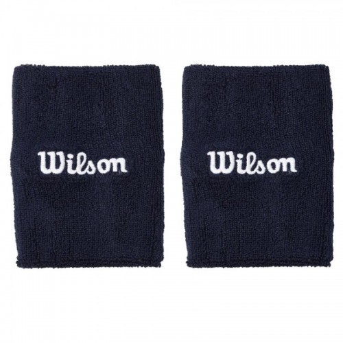 Wilson Wide Terry Navy Blue Wristbands 2 Units Wilson Wide Terry Navy Blue Wristbands 2 Units