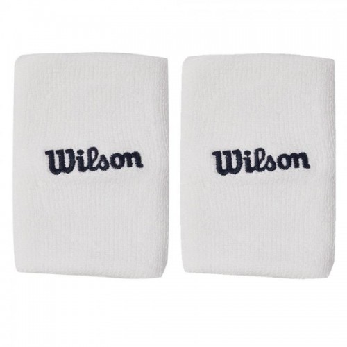 Wilson Wide Terry White Wristbands 2 Units Wilson Wide Terry White Wristbands 2 Units
